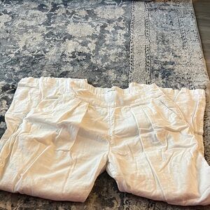 Abercrombie & Fitch Cream Linen Trousers